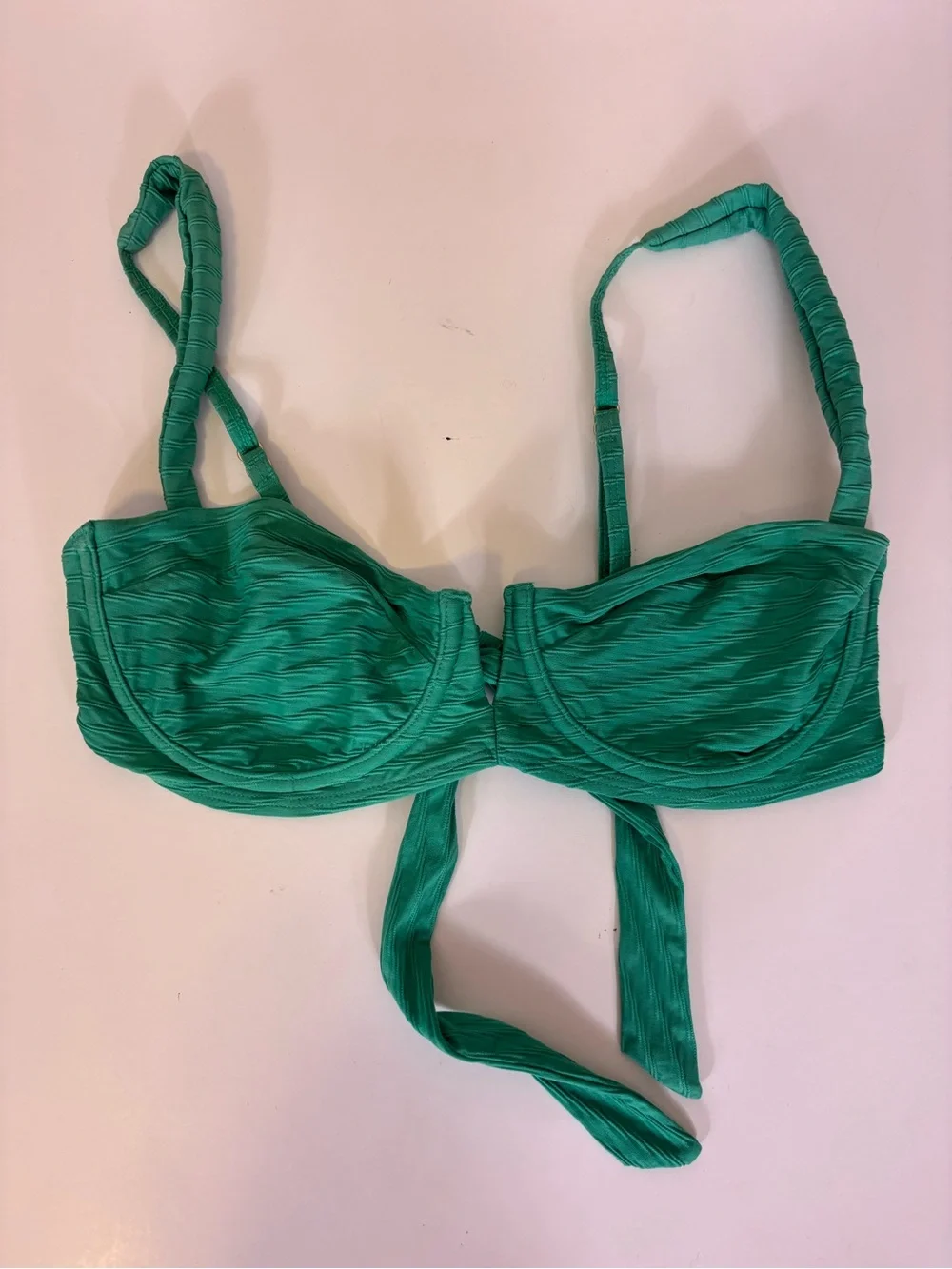 Monday Swimwear Emerald Green Underwire Bikini Top Medium